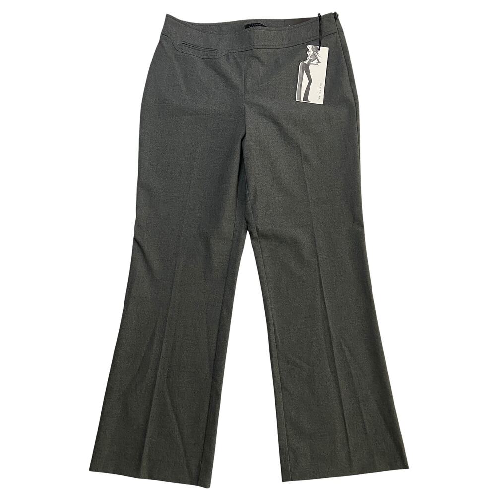 The Limited "Avery" Stretch Gray Side Zip Straight Leg Pants Size 10